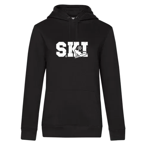 Ski Skifahrer Skifahren Skiurlaub Winterurlaub Hoodie Frauen Queen Hooded
