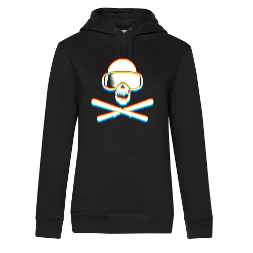 Ski Skulls mit Farbe 3D Frauen Hoodie Ski Skulls mit Farbe 3D Hoodie
