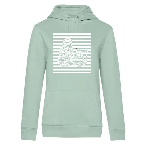 Sneaker gestreift Hoodie Frauen Queen Hooded