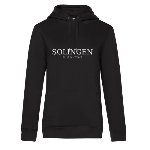 Solingen Koordinaten Hoodie Frauen Queen Hooded