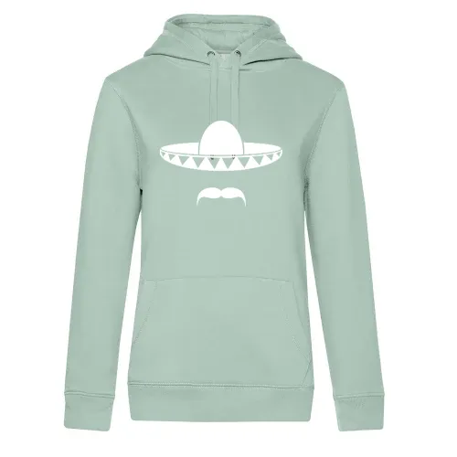 Sombrero mit Bart aus Mexiko Frauen Hoodie