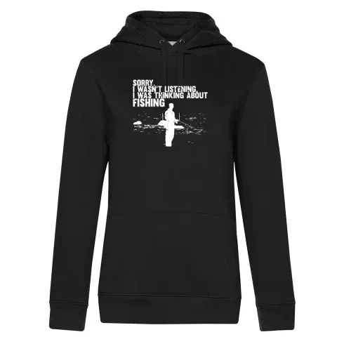 Sorry, hab grade ans Fischen gedacht Hoodie Frauen Queen Hooded