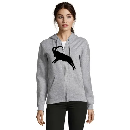 springender Steinbock Frauen Hoodie