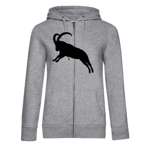 springender Steinbock Frauen Hoodie