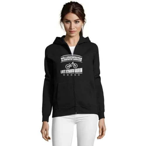 Straßensperrung EBiker MTB Lustig Radfahrer Spruch Frauen Hoodie