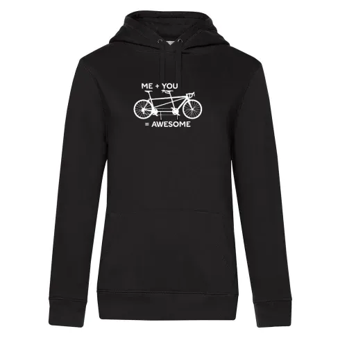 Tandem Fahrrad Me You Awesome Radfahrer Sozius Hoodie Frauen Queen Hooded