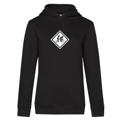 Tandem Fahrrad Symbol Zeichen fuer Paare Hoodie Frauen Queen Hooded