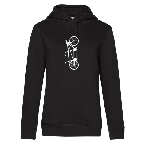 Tandem Fahrrad vertikal hochkant Hoodie Frauen Queen Hooded