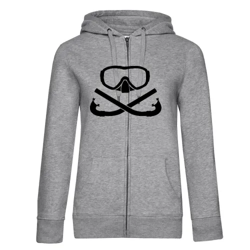 Taucherbrille mit gekreuzten Schnorchel Frauen Hoodie