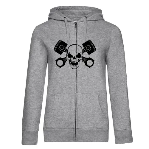 Totenschädel mit Motorkolben Frauen Hoodie