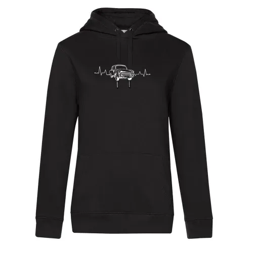 Trabi Herzschlag - DDR Fahrzeug Ossi Pappe Puls Frauen Hoodie