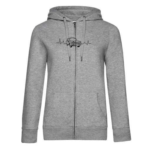 Trabi Herzschlag - DDR Fahrzeug Ossi Pappe Puls Frauen Hoodie