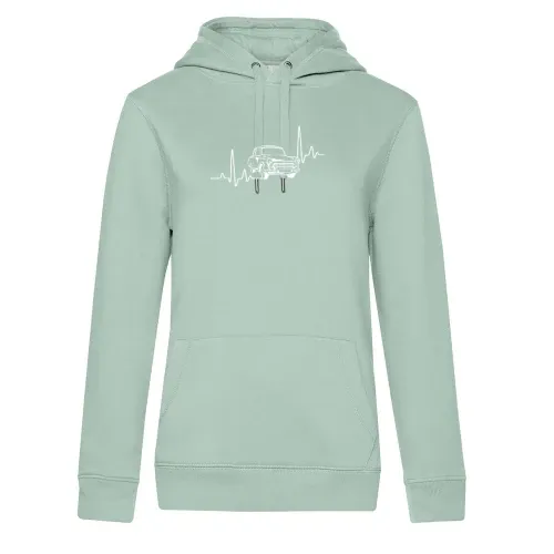 Trabi Herzschlag DDR Fahrzeug Ostdeutschland Ossi Frauen Hoodie