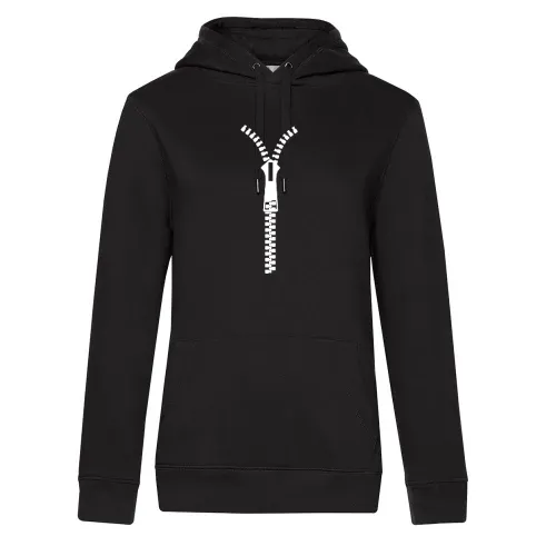 überdimensionaler Reißverschluss Hoodie Frauen Queen Hooded