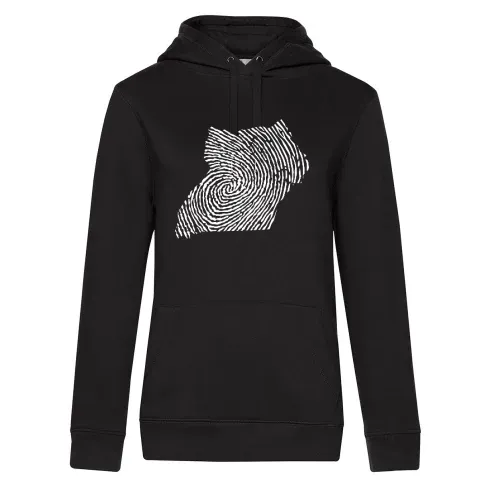 Uganda Fingerabdruck Hoodie Frauen Queen Hooded