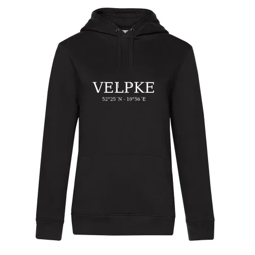 Velpke Koordinaten Hoodie Frauen Queen Hooded