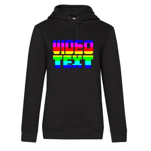 Video Text im Fernsehen in Farbe Hoodie