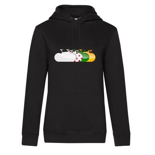 vier Tour Räder Hoodie Frauen Queen Hooded
