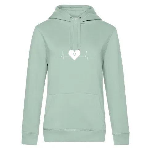 Vogtland V Nummernschild Herzschlag Hoodie