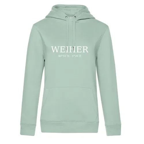 Weiher Koordinaten Hoodie Frauen Queen Hooded
