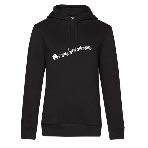 Weihnachtsschlitten aus fliegenden Enduros Frauen Hoodie