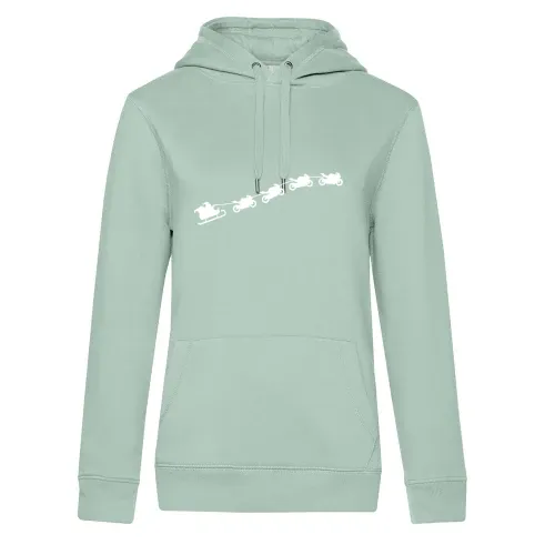 Weihnachtsschlitten aus fliegenden Motorrädern Hoodie