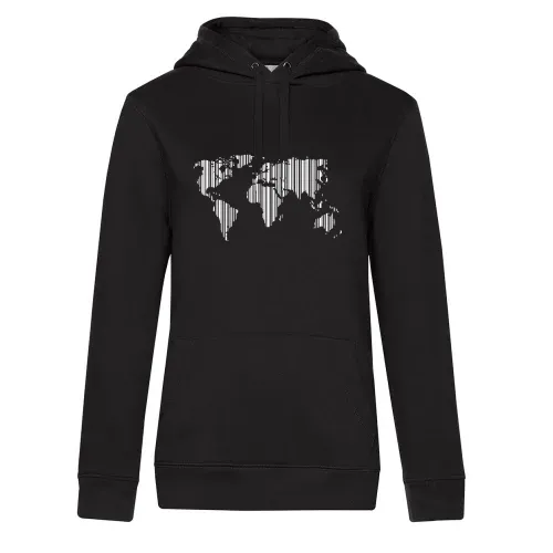 Welt als Barcode Frauen Hoodie