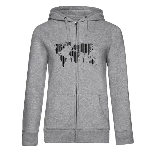 Welt als Barcode Frauen Hoodie
