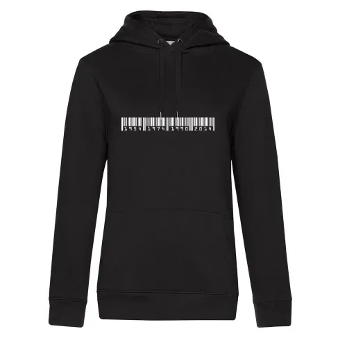 Weltmeister Deutschland Strichcode Hoodie Frauen Queen Hooded