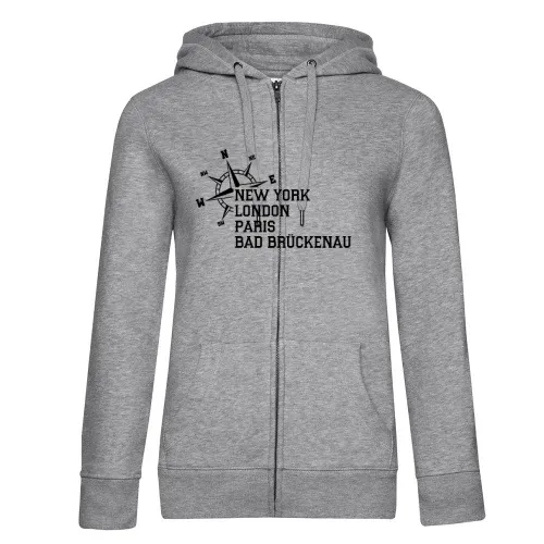 Weltstadt Bad Brückenau Hoodie Frauen Queen Zipped
