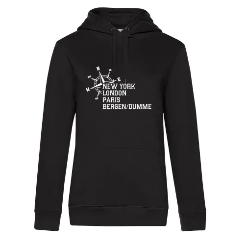 Weltstadt Bergen/Dumme Hoodie Frauen Queen Hooded