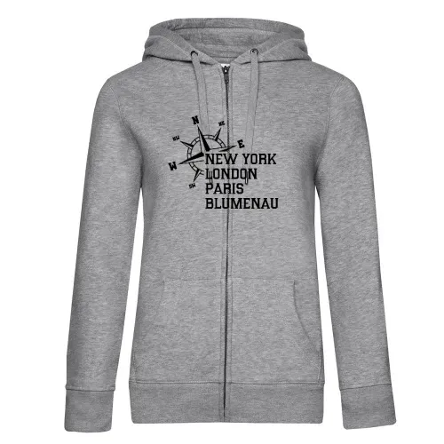 Weltstadt blumenau Hoodie Frauen Queen Zipped