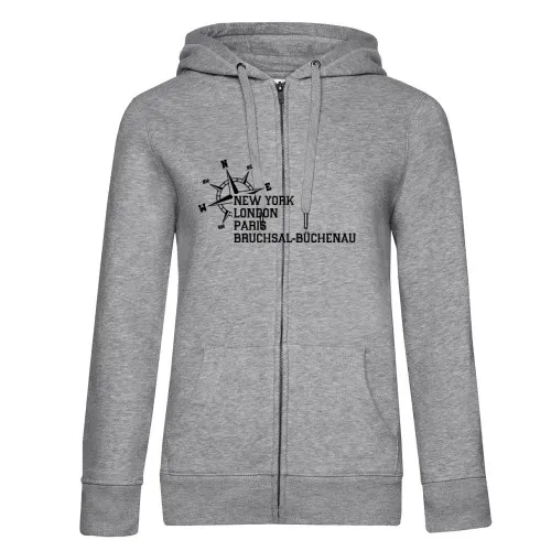 Weltstadt Bruchsal-Büchenau Hoodie Frauen Queen Zipped