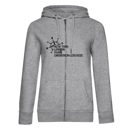 Weltstadt Emsbüren-Leschede Hoodie Frauen Queen Zipped