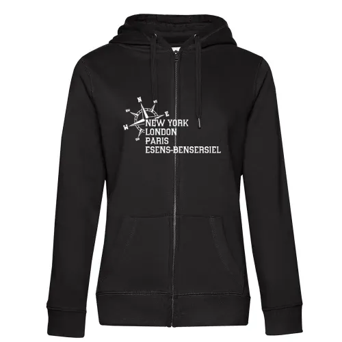 Weltstadt Esens-Bensersiel Hoodie Frauen Queen Zipped