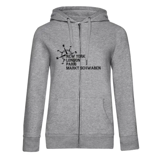 Weltstadt Markt Schwaben Hoodie Frauen Queen Zipped