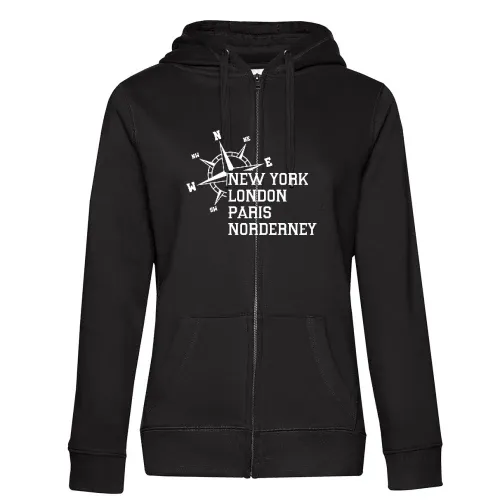 Weltstadt Norderney Hoodie Frauen Queen Zipped