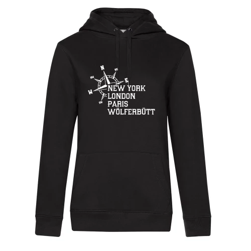 Weltstadt Wölferbütt Hoodie Frauen Queen Hooded