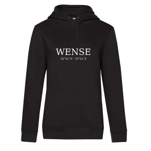 Wense Koordinaten Hoodie Frauen Queen Hooded