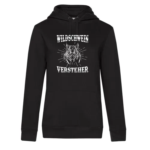 Wildschwein Versteher Jäger Keiler Schwarzwild Hoodie Frauen Queen Hooded