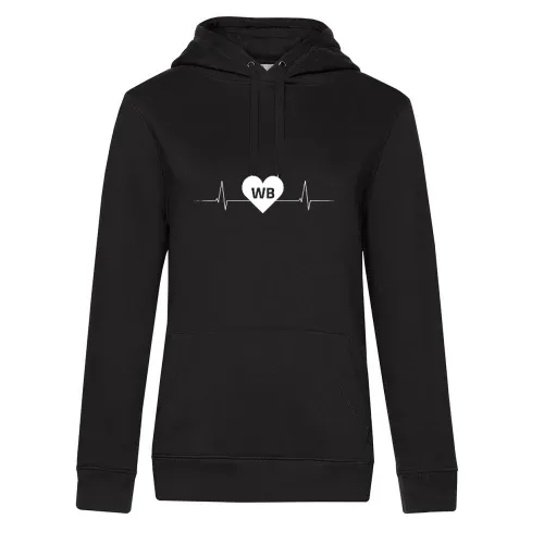 Wittenberg WB Nummernschild Herzschlag Hoodie Frauen Queen Hooded