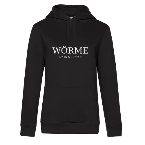 Wörme Koordinaten Hoodie Frauen Queen Hooded