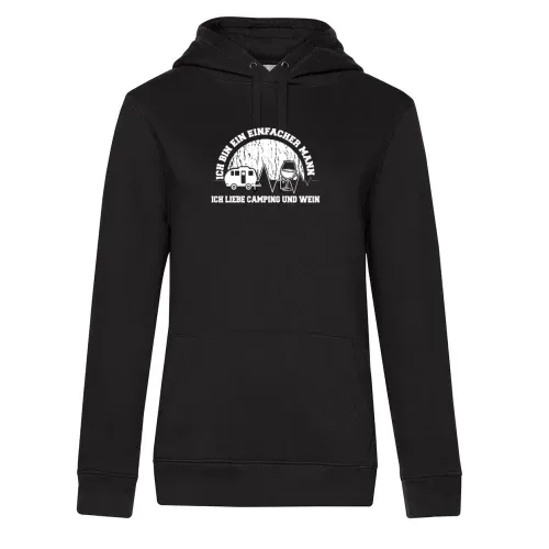 Wohnwagen Campingplatz Mann Liebt Camping und Wein Frauen Hoodie Wohnwagen Campingplatz Mann Liebt Camping und Wein Hoodie