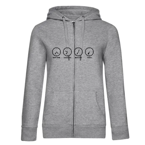 Zeitzonen der Welt und Kreischa Frauen Hoodie