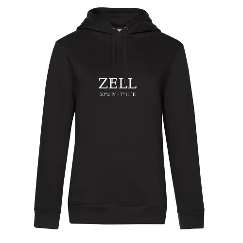 Zell Koordinaten Hoodie Frauen Queen Hooded