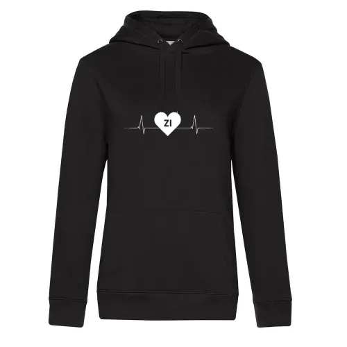 Zittau ZI Nummernschild Herzschlag Hoodie Frauen Queen Hooded