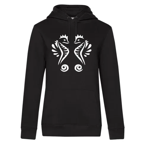 Zwei Seepferdchen Hoodie Frauen Queen Hooded