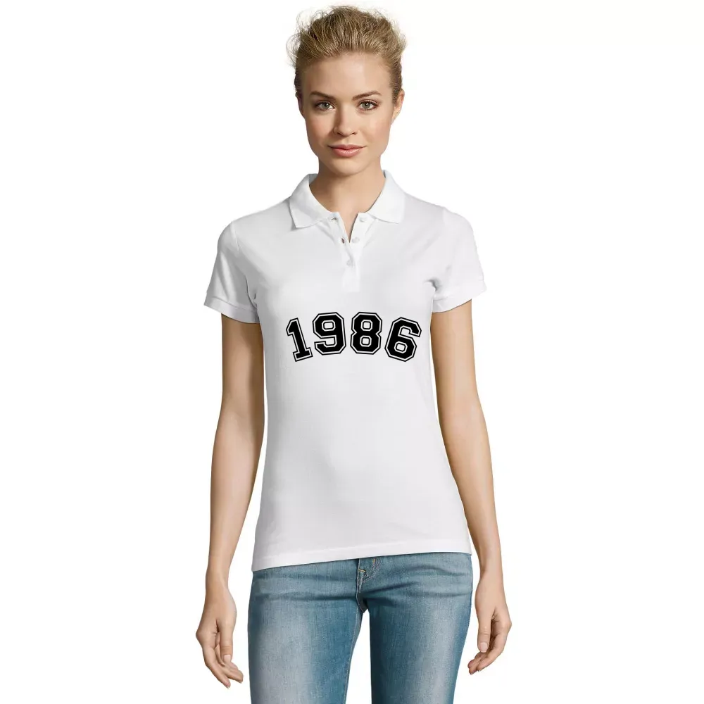  Frauen Polo mit Aufdruck '1986 30. Geburtstag'