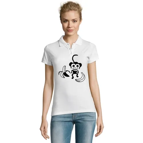 Affe mit Bananen Polo Frauen Perfect