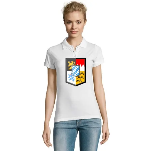 Bayern Wappen E-Style Frauen Polo Bayern Wappen E-Style Polo